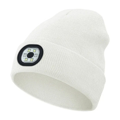 Rechargeable LED Beanie Hat – Hands-Free Light for Winter Nights