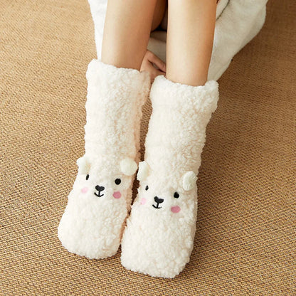 Kawaii Bear Fleece Socks – Cuteness You Can Wear