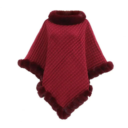 Faux Fur Shawl Cloak – Effortless Luxury for Cold Evenings