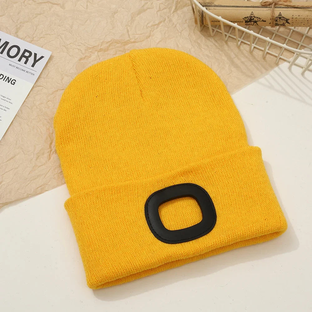Rechargeable LED Beanie Hat – Hands-Free Light for Winter Nights