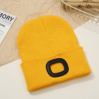 Rechargeable LED Beanie Hat – Hands-Free Light for Winter Nights